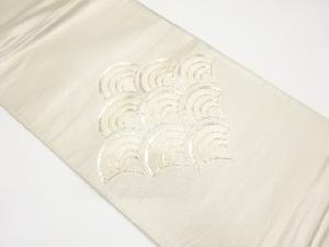 アンティーク　青海波模様刺繍袋帯（材料）